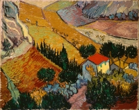 Vinsent van Gog - Pejzaž sa kućom i oračem