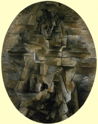 Woman with a Mandolin by Georges Braque is the first Cubist painting in oval format