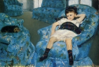 Meri Kasat - Devojčica u plavoj fotelji