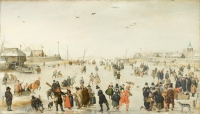 Henrik Averkamp - Zimska scena na zamrznutom kanalu