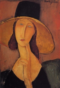 Amadeo Modiljani - Portret Žane Ebutern sa velikim šeširom