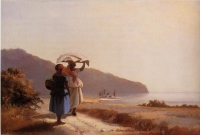 Kamil Pisaro - Dve žene razgovaraju pored mora, Sveti Tomas