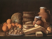 Luis Melendez - Mrtva priroda sa pomorandžama i orasima