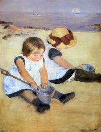 Meri Kasat - Deca se igraju na plaži