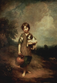 Tomas Gejnsboro - Devojčica iz kolibe sa psom i krčagom