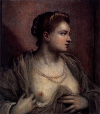 Đakopo Tintoreto - Portret žene sa otkrivenim grudima