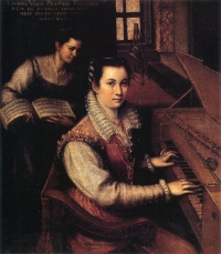 Lavinija Fontana - Autoportret za klavikordom sa služavkom