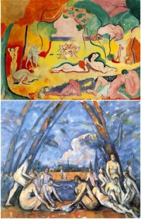 Matisse's The Joy of life and Cézanne's The Large Bathers