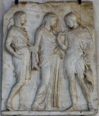 Reljef - Orfej, Euridika, Hermes