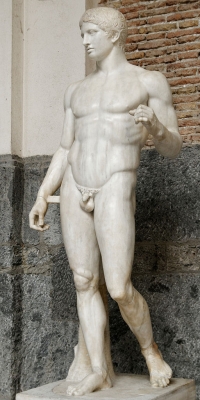 Polykleitos' Doryphoros is a visual expression of the Greeks' search for harmony and beauty